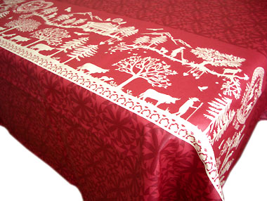 French coated tablecloth (Home Sweet Home, 3 colors) - Click Image to Close